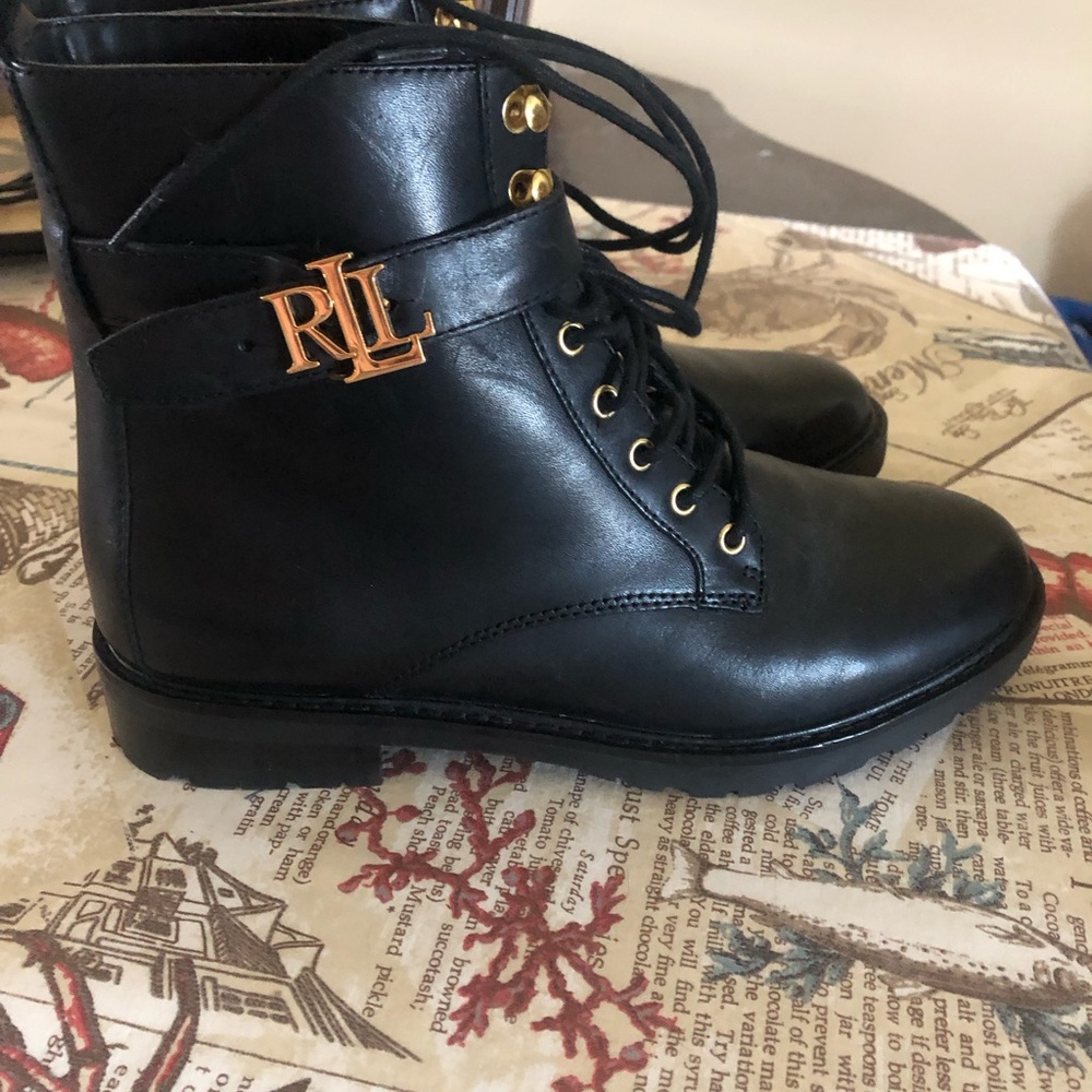 Lauren, Ralph Lauren black ankle booties.